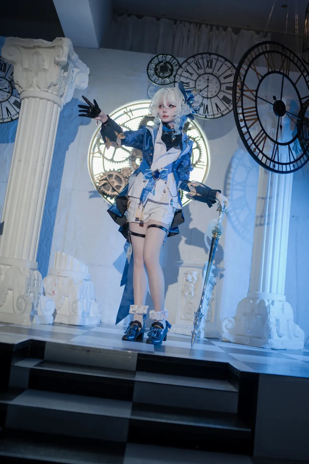 原神, 芙宁娜cos, cosplay正片, 复古场景, 法式妆容 - 第4张
