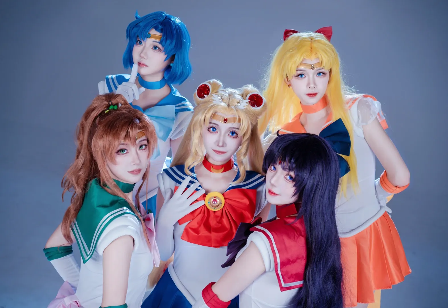cos正片, 美少女戰士, 水手服, 水兵月cos, 五人團片 - 第3張