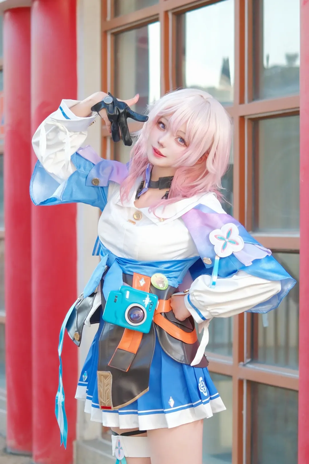 崩坏星穹铁道, 三月七cos, cosplay摄影, 二次元穿搭, 户外漫展场照 - 第1张