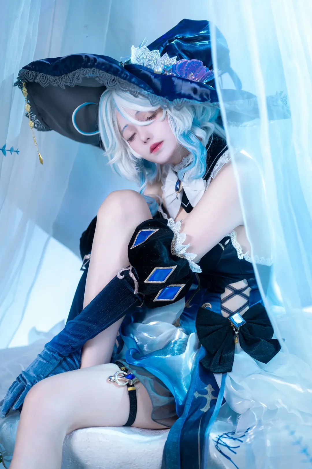 角色扮演, 原神, 芙宁娜cos, 蓝色系cosplay, 原神cos正片 - 第1张