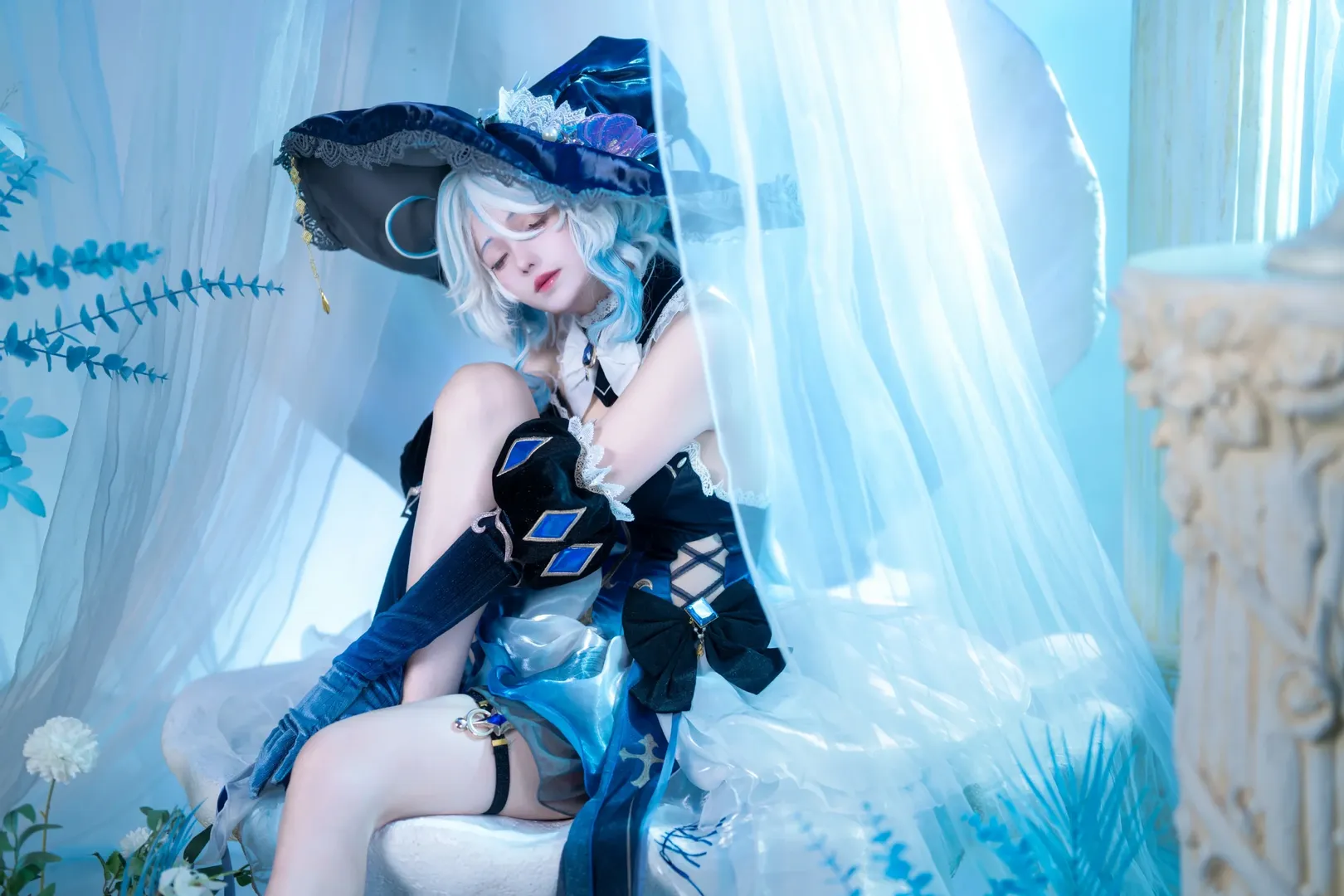 角色扮演, 原神, 芙宁娜cos, 蓝色系cosplay, 原神cos正片 - 第2张