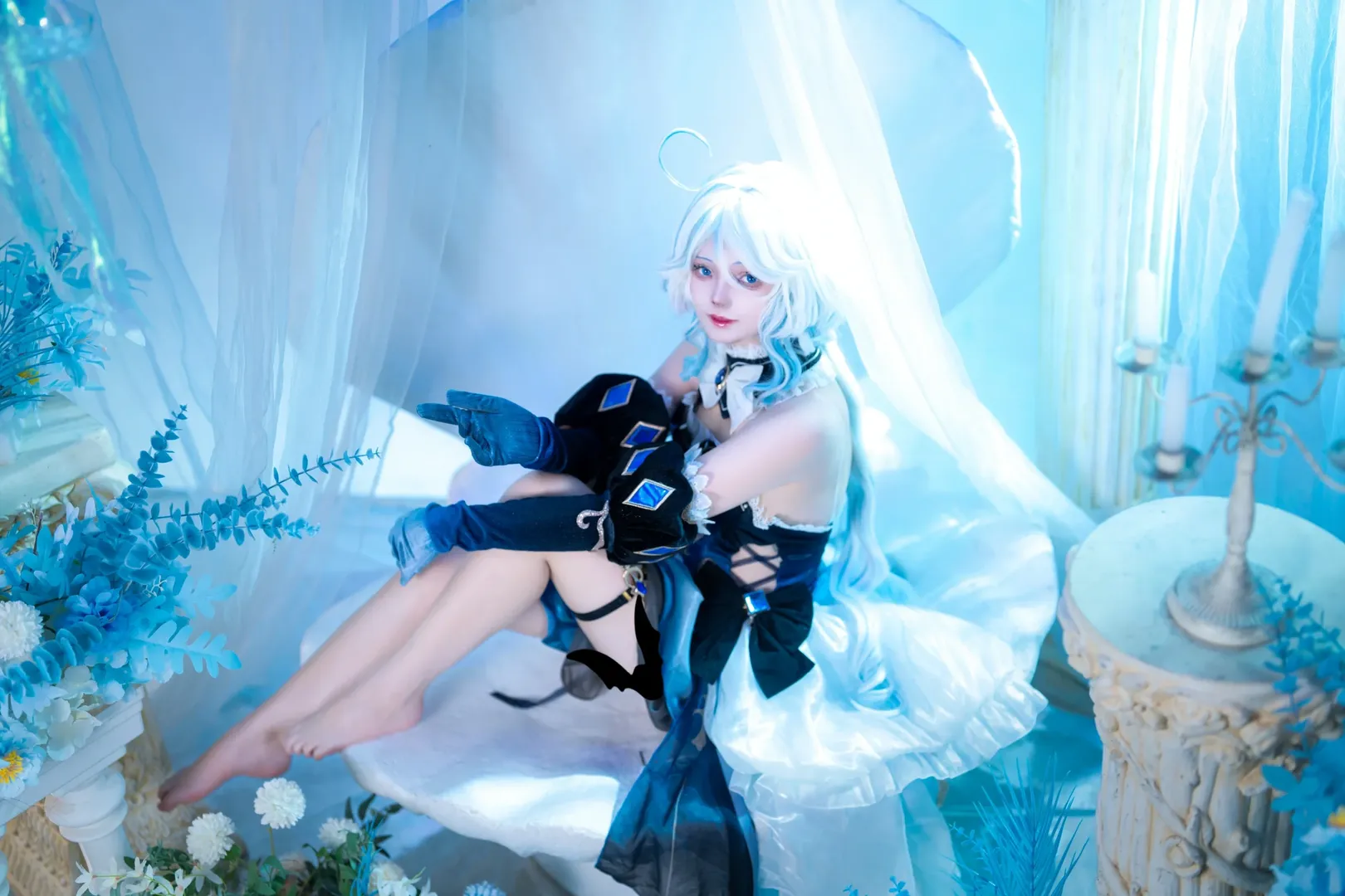 角色扮演, 原神, 芙宁娜cos, 蓝色系cosplay, 原神cos正片 - 第3张