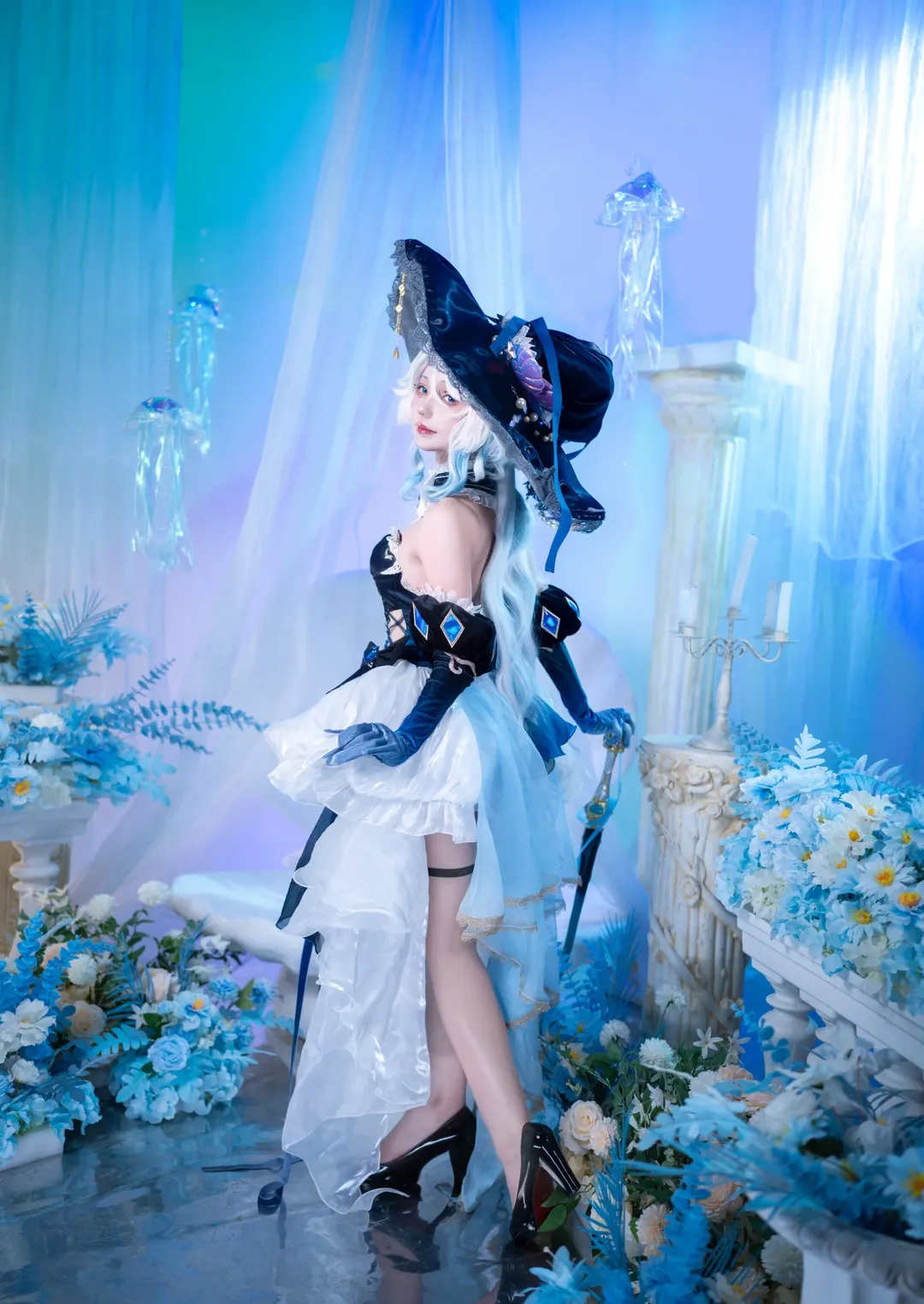 角色扮演, 原神, 芙宁娜cos, 蓝色系cosplay, 原神cos正片 - 第6张