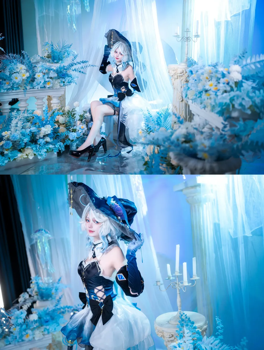 角色扮演, 原神, 芙宁娜cos, 蓝色系cosplay, 原神cos正片 - 第7张