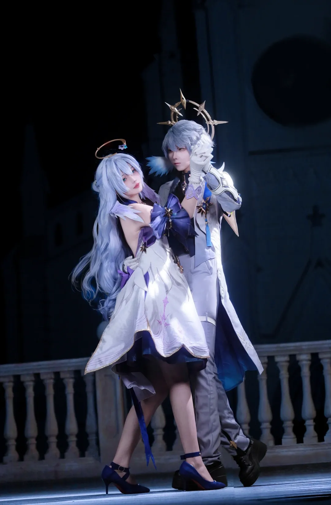 Anime-style photography, Honkai: Star Rail, Sunday and Robin cosplay, Duo cosplay photoset, Cool-toned lighting - Image 7