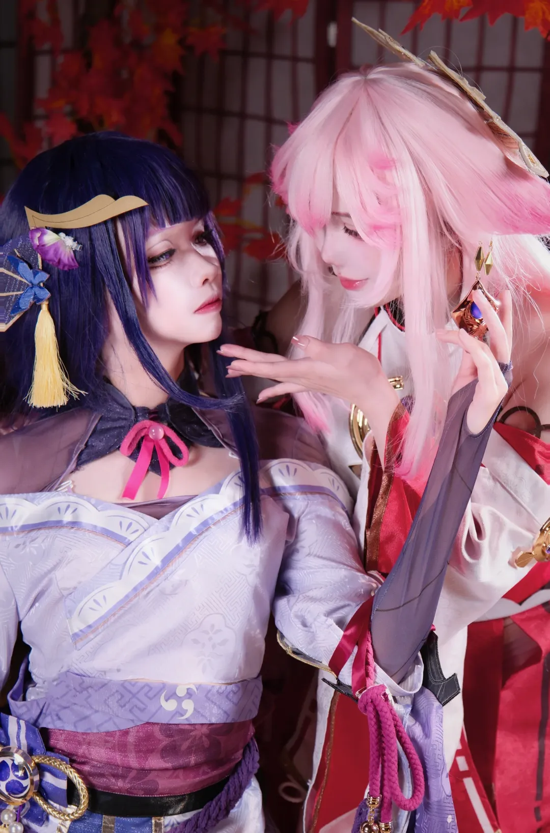 原神, 和风摄影, 鸣神组, 双人cosplay, 雷电将军cos - 第5张