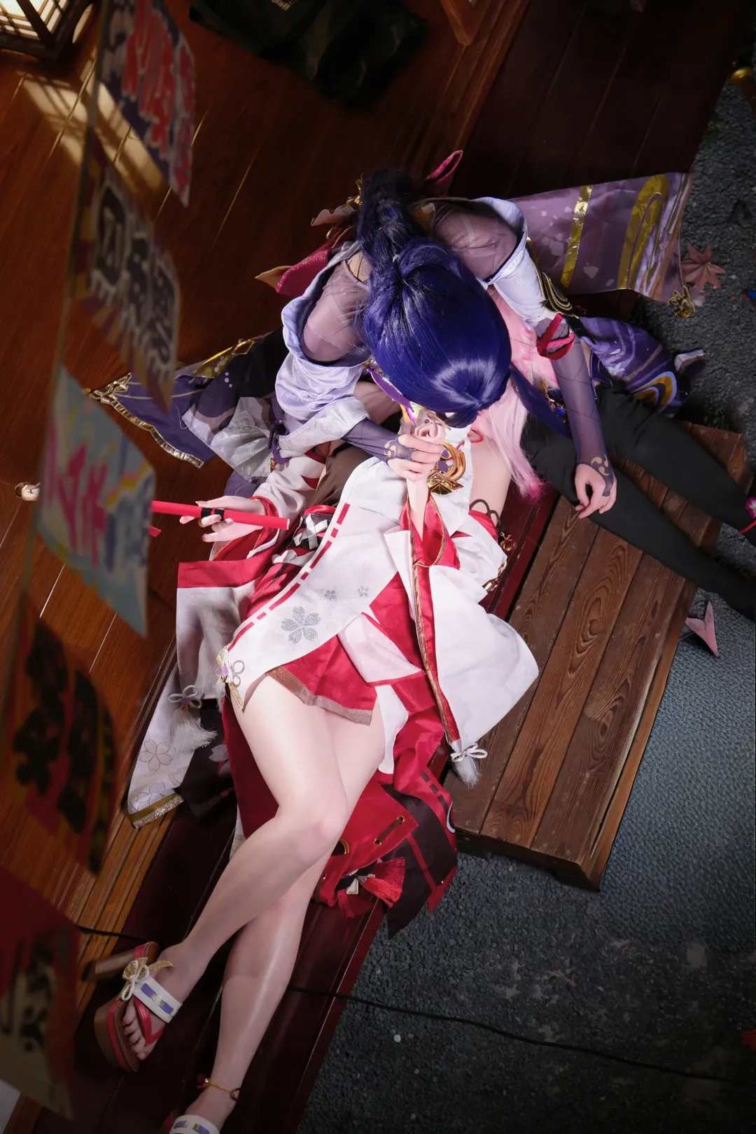 原神, 和风摄影, 鸣神组, 双人cosplay, 雷电将军cos - 第9张