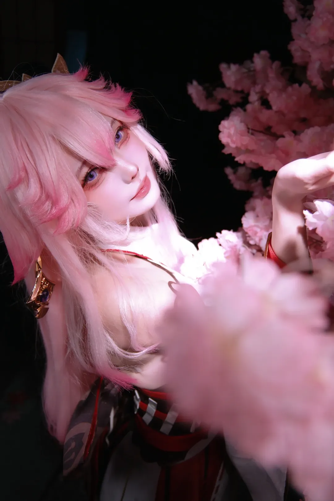 原神, 八重神子cos, 原神cos, 和风cosplay, 狐系浓颜妆 - 第1张