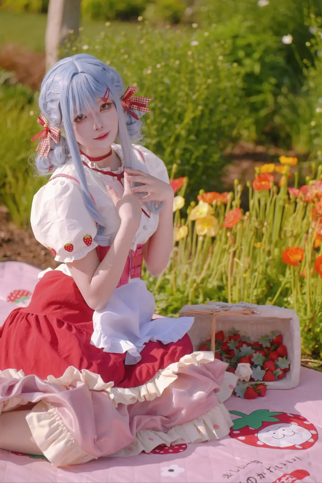 二次元摄影, 丰川祥子cos, 户外cosplay, 颂乐人偶, 草莓小祥 - 第1张