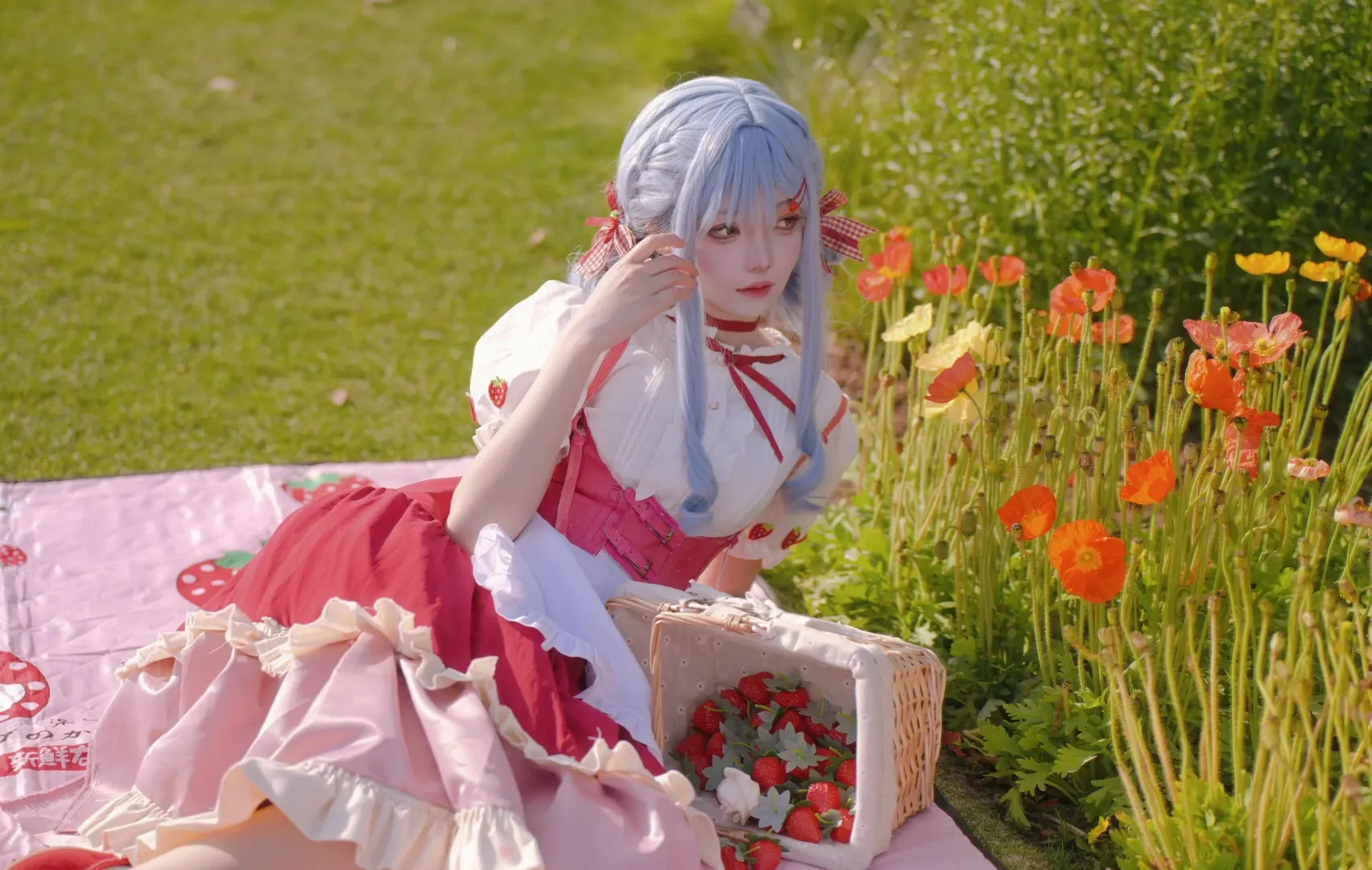 二次元摄影, 丰川祥子cos, 户外cosplay, 颂乐人偶, 草莓小祥 - 第3张