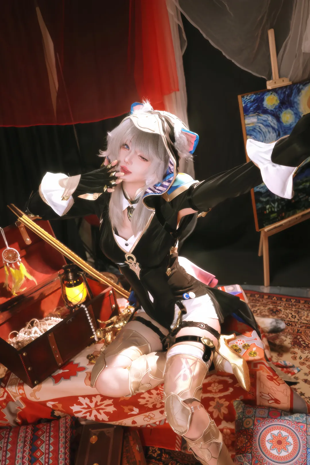 赛飞儿cos, 崩坏星穹铁道, 猫娘cosplay, 二次元角色还原, 怪盗主题摄影 - 第1张