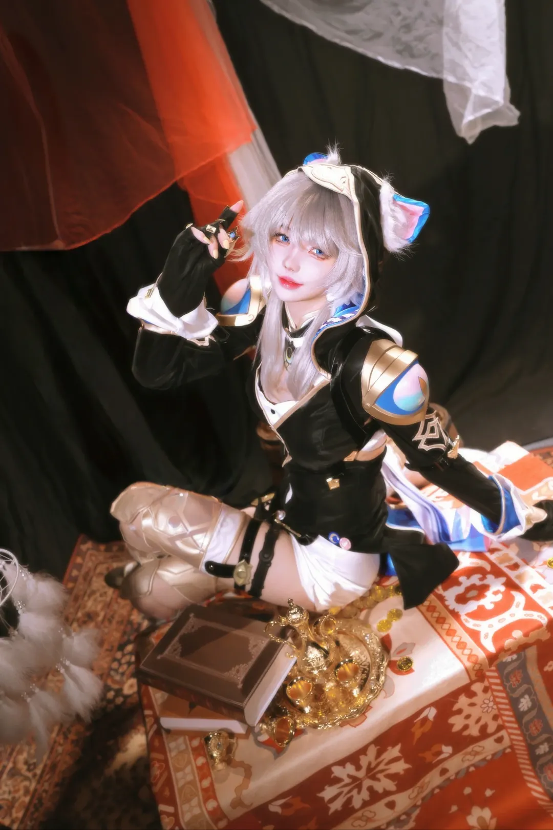 赛飞儿cos, 崩坏星穹铁道, 猫娘cosplay, 二次元角色还原, 怪盗主题摄影 - 第7张