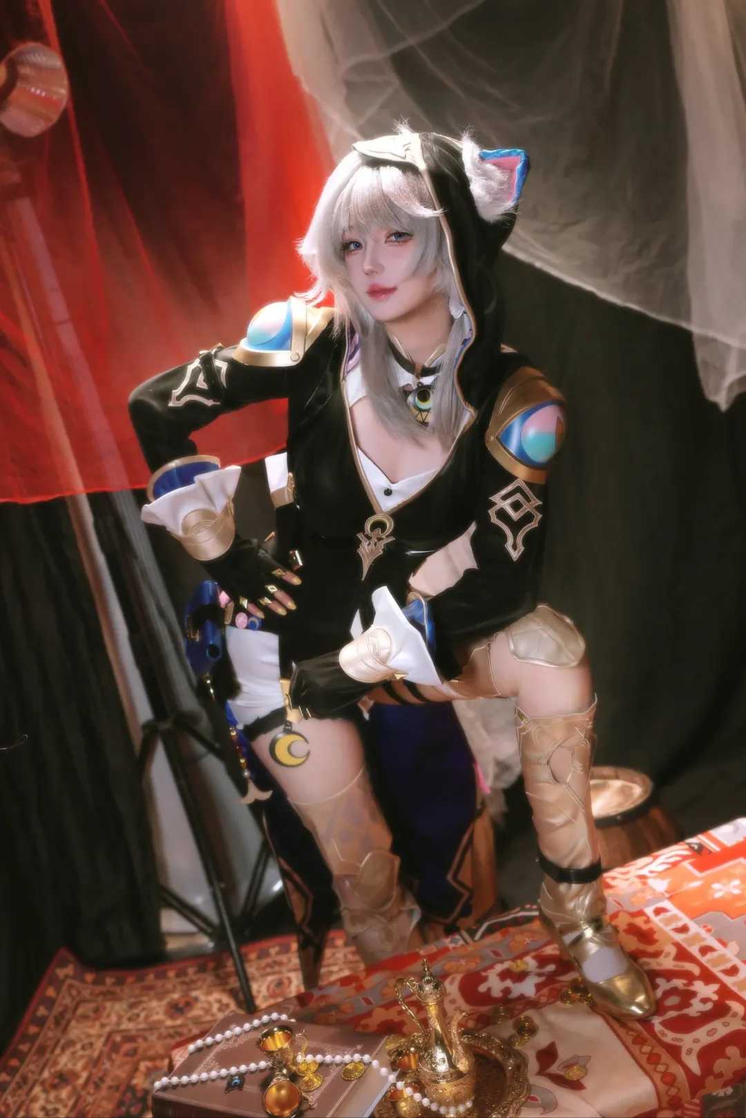 赛飞儿cos, 崩坏星穹铁道, 猫娘cosplay, 二次元角色还原, 怪盗主题摄影 - 第8张