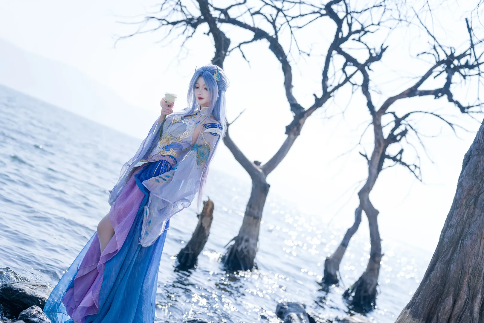 Tang Wutong cosplay, Soul Land II: The Unrivaled Tang Sect, Chinese anime cosplay, Erhai Lake location shoot, Xianxia ancient style cosplay - Image 9