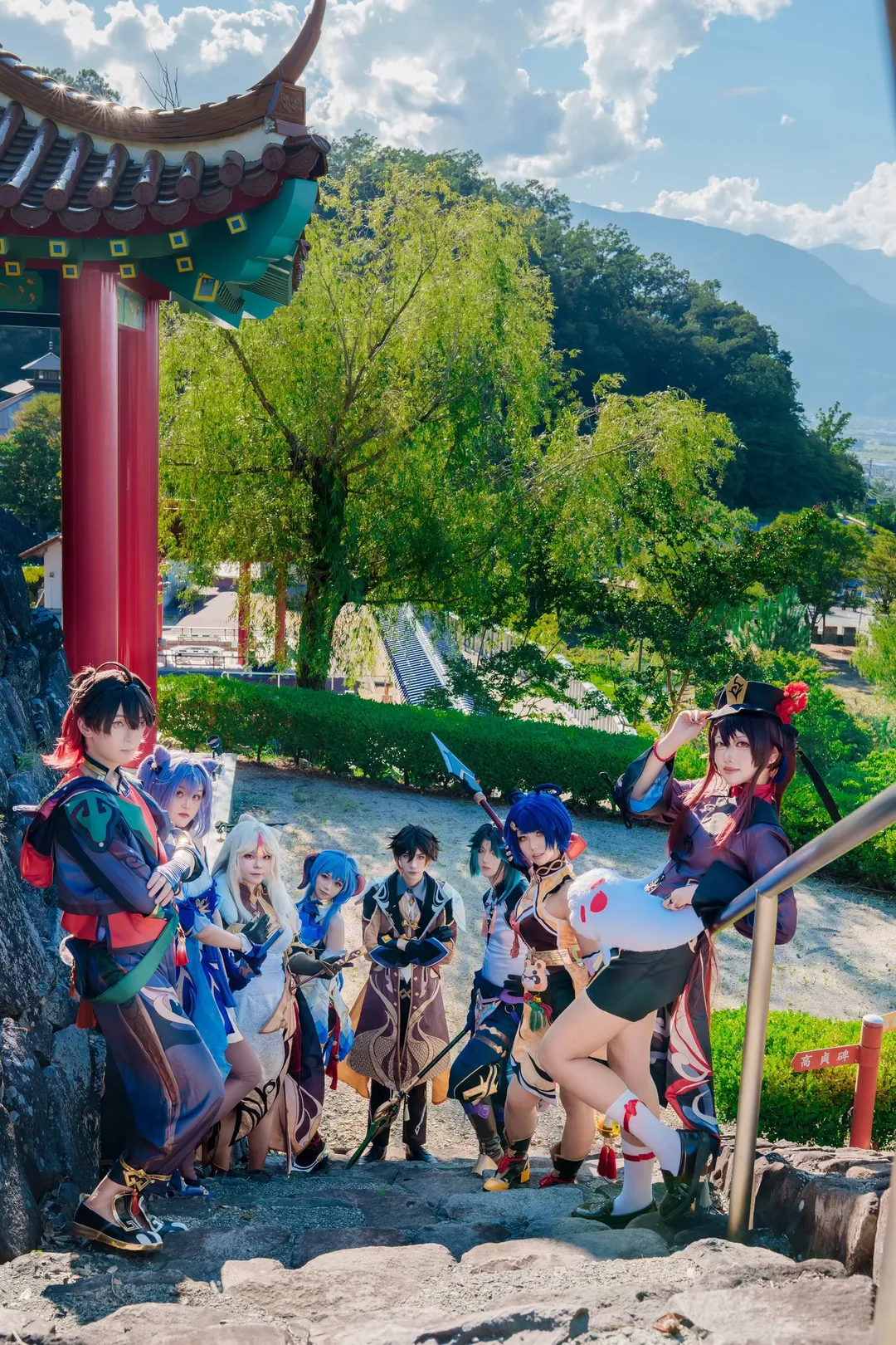 原神, 甘雨cos, 户外cosplay, 刻晴cos, 胡桃cos - 第1张