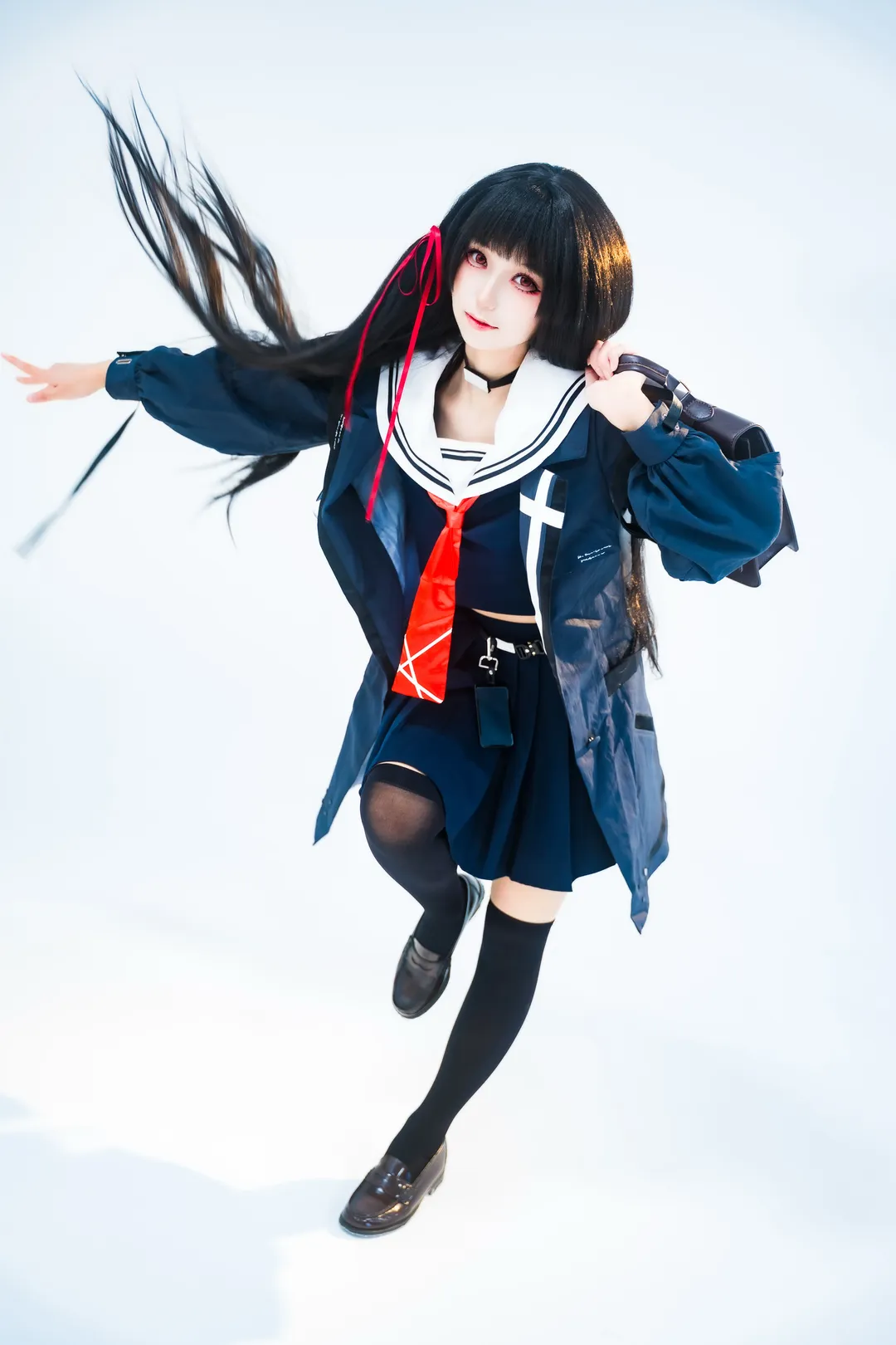 鸣潮, cosplay, 二次元少女, 千咲cos, 白棚摄影