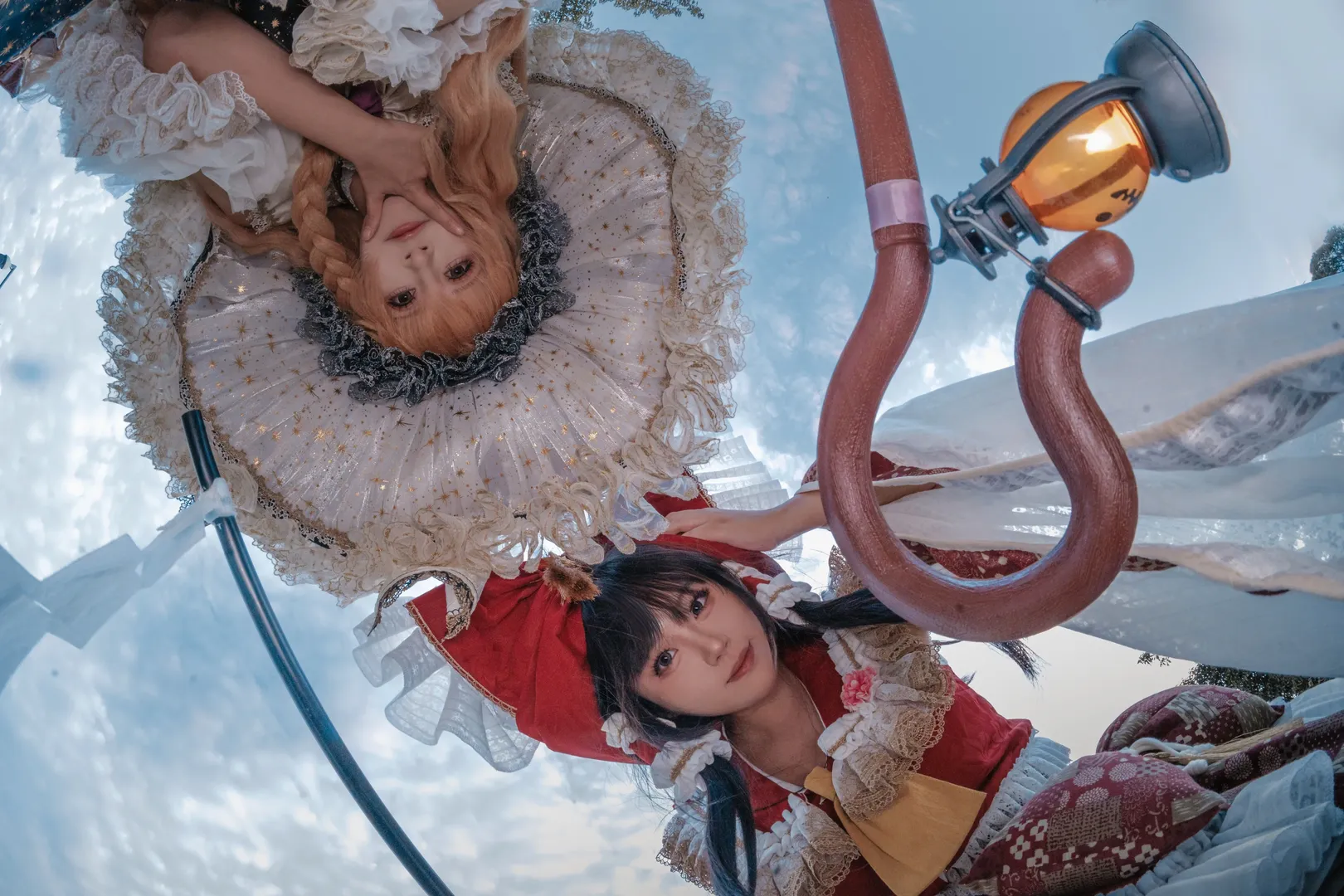 博麗霊夢コスプレ, 東方Project, 霧雨魔理沙 コスプレ, 屋外撮影, 東方Projectコスプレ - 3枚目