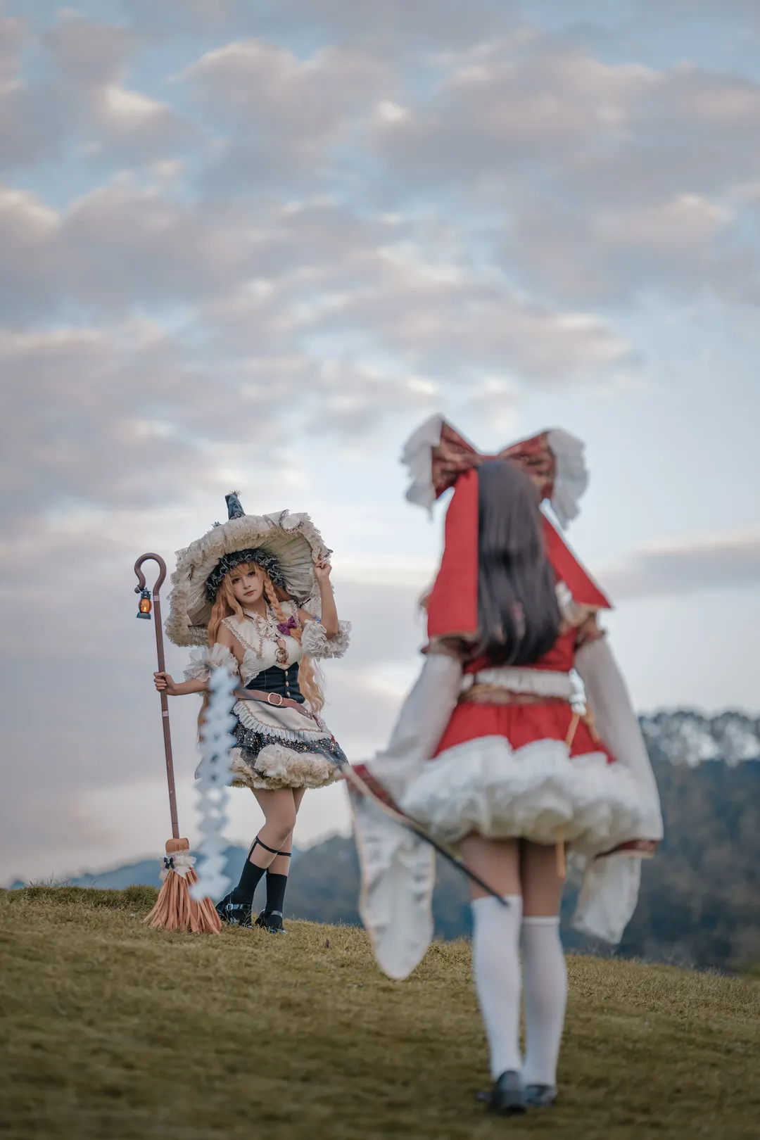 博麗霊夢コスプレ, 東方Project, 霧雨魔理沙 コスプレ, 屋外撮影, 東方Projectコスプレ - 6枚目