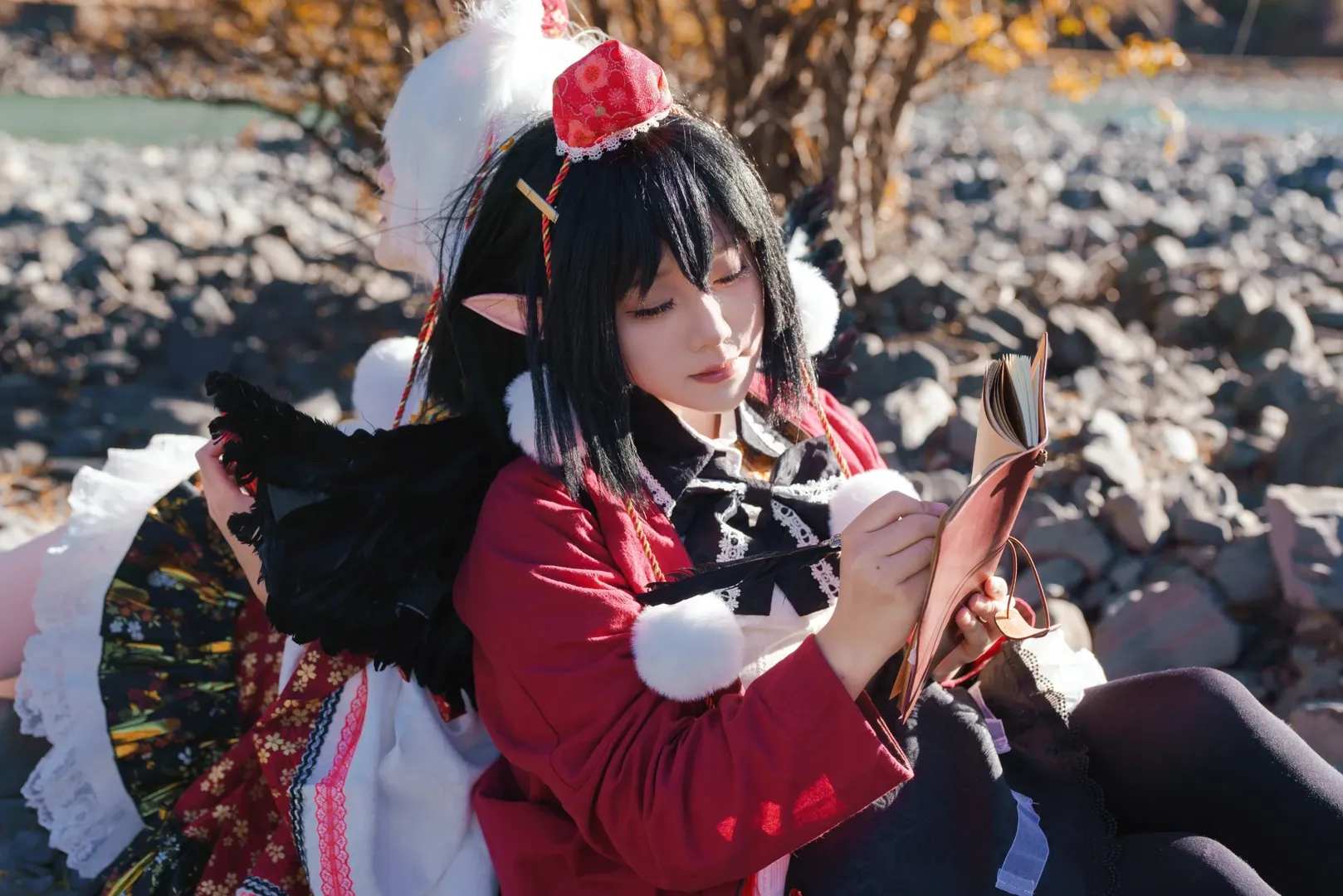 东方project, 射命丸文cos, 犬走椛cos, cosplay旅拍, 秋天外景 - 第1张