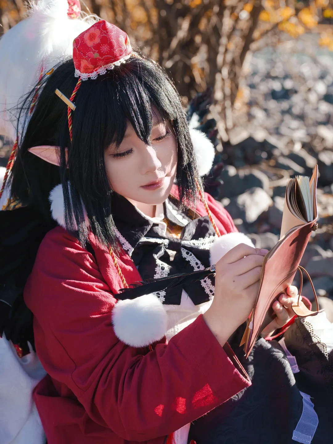 东方project, 射命丸文cos, 犬走椛cos, cosplay旅拍, 秋天外景 - 第2张