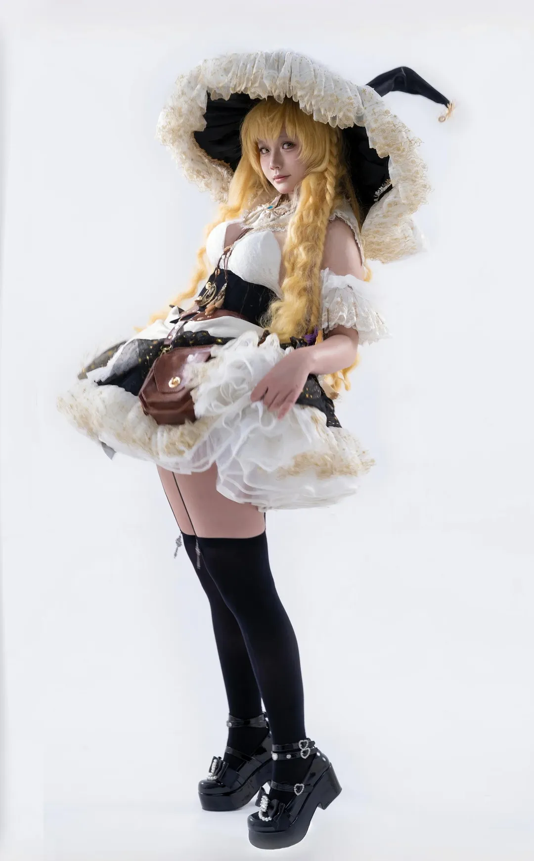 东方project, 雾雨魔理沙cos, cosplay摄影, 魔法使装扮, 人像动作参考 - 第1张