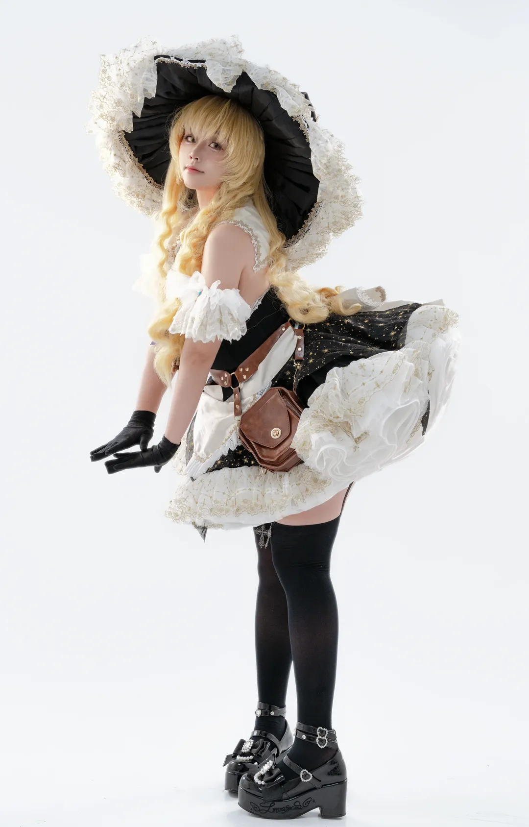 东方project, 雾雨魔理沙cos, cosplay摄影, 魔法使装扮, 人像动作参考 - 第3张