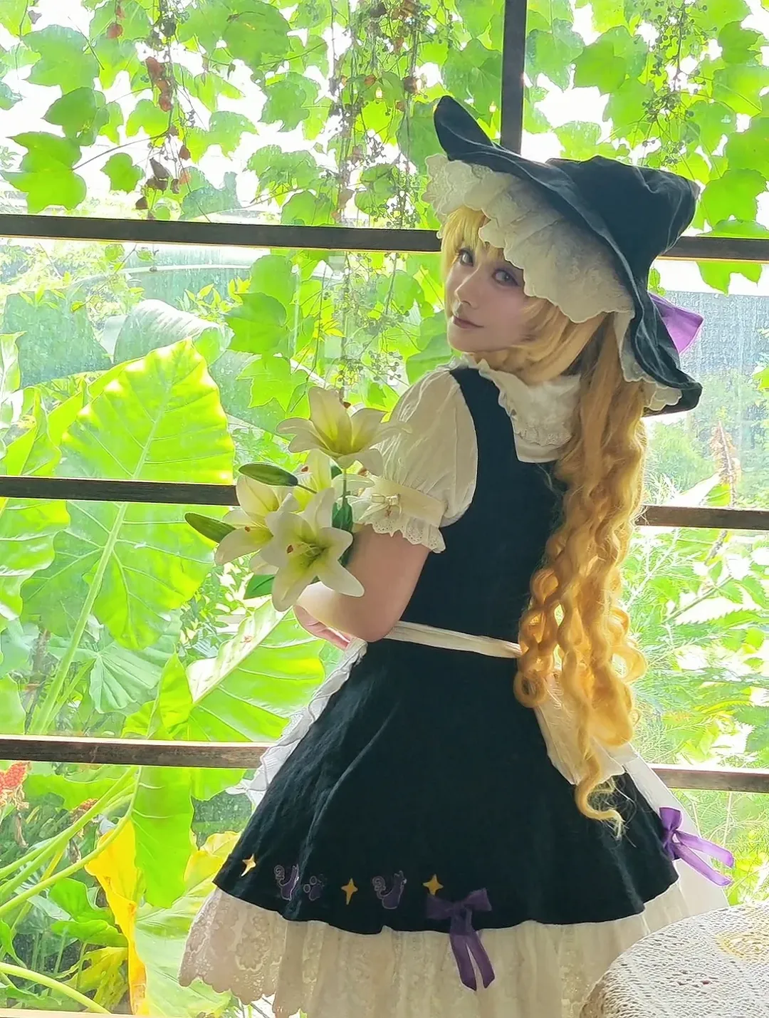 魔理沙cos, 东方Project, 洛丽塔, 双人cos, 百合花 - 第1张