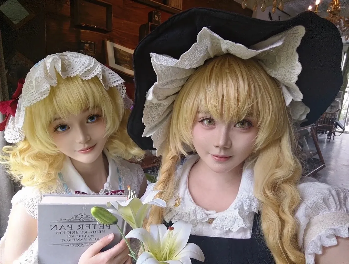 魔理沙cos, 东方Project, 洛丽塔, 双人cos, 百合花 - 第4张