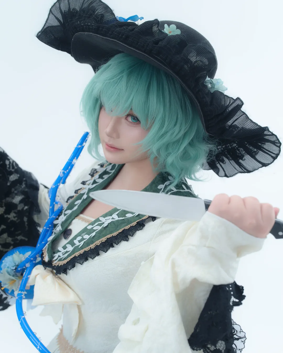 2次元少女, 東方Project, 古明地こいし コスプレ, コスプレ日常, 白ホリ撮影 - 4枚目