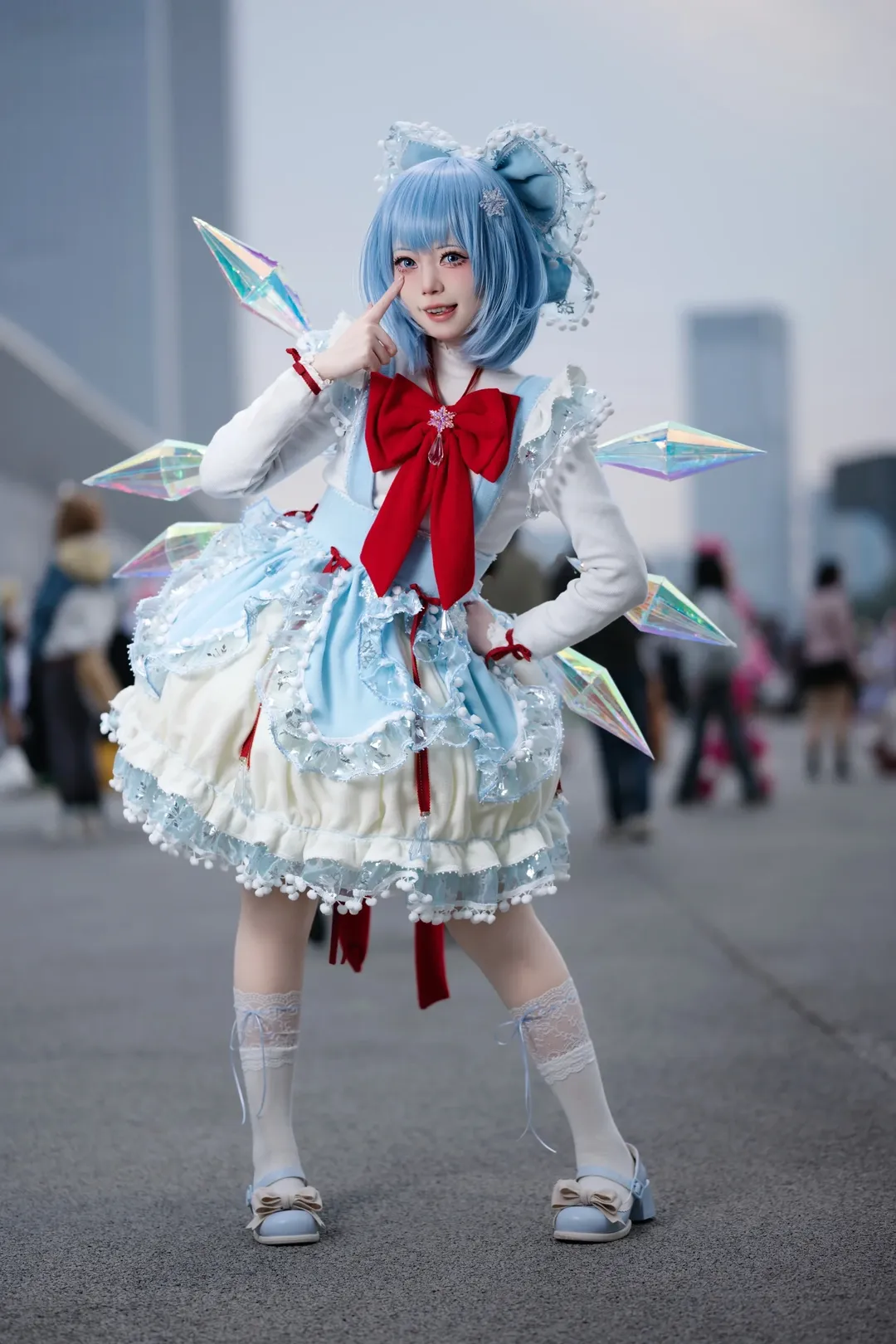 Touhou Project, Convention photos, Cirno cosplay, Anime-style fashion, Ice crystal style - Image 1