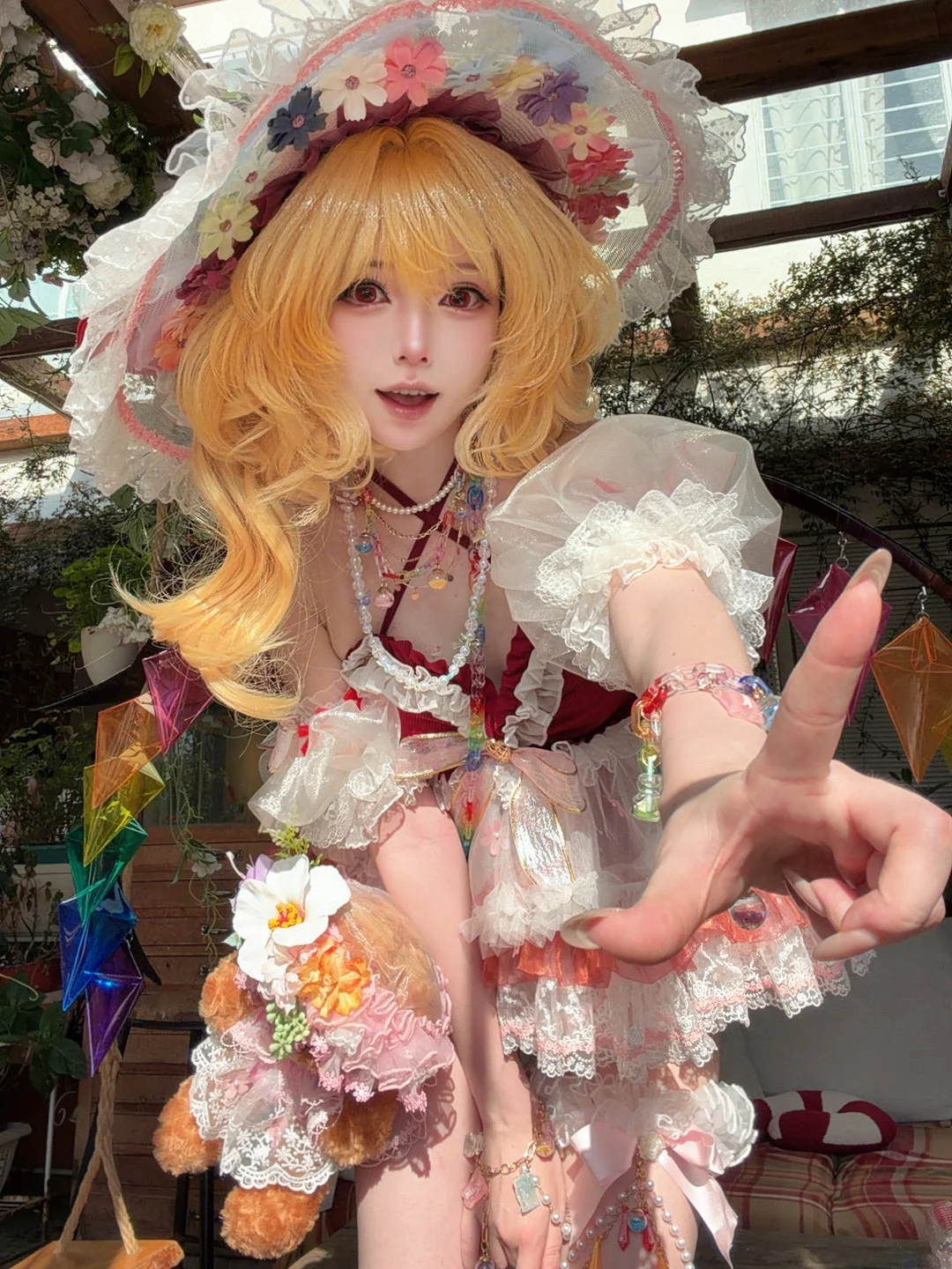 東方Project, 二次元コスプレ, フランドール・スカーレット コスプレ, ロリータ・ファッション, 夏の屋外撮影