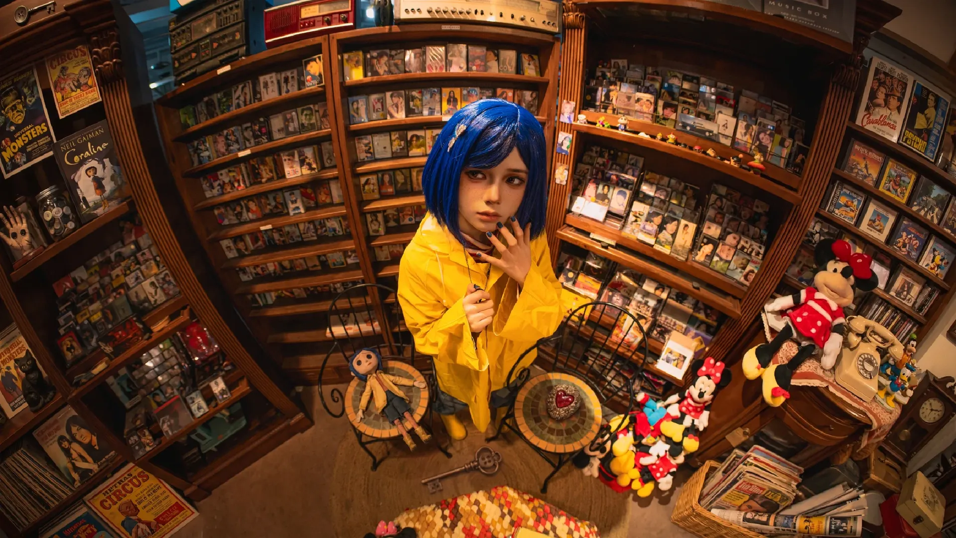 cosplay正片, 鱼眼镜头摄影, 卡洛琳cos, 鬼妈妈, 董家溪跳蚤市场 - 第3张