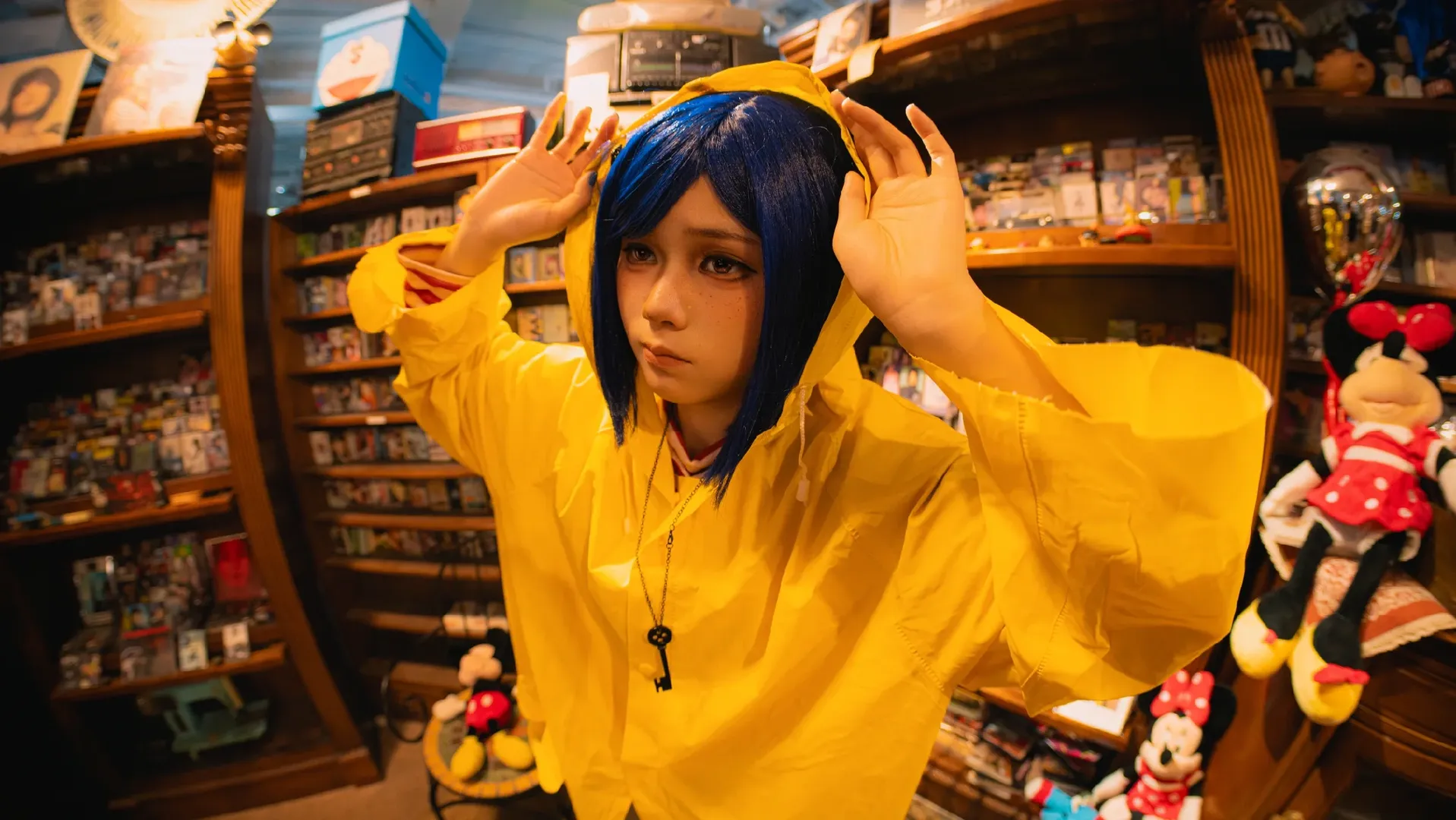 cosplay正片, 鱼眼镜头摄影, 卡洛琳cos, 鬼妈妈, 董家溪跳蚤市场