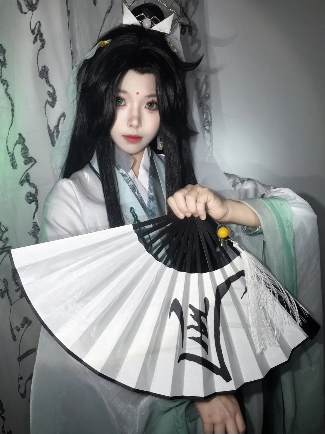 古风cosplay, 师青玄cos, 天官赐福, 女相造型, 折扇古装