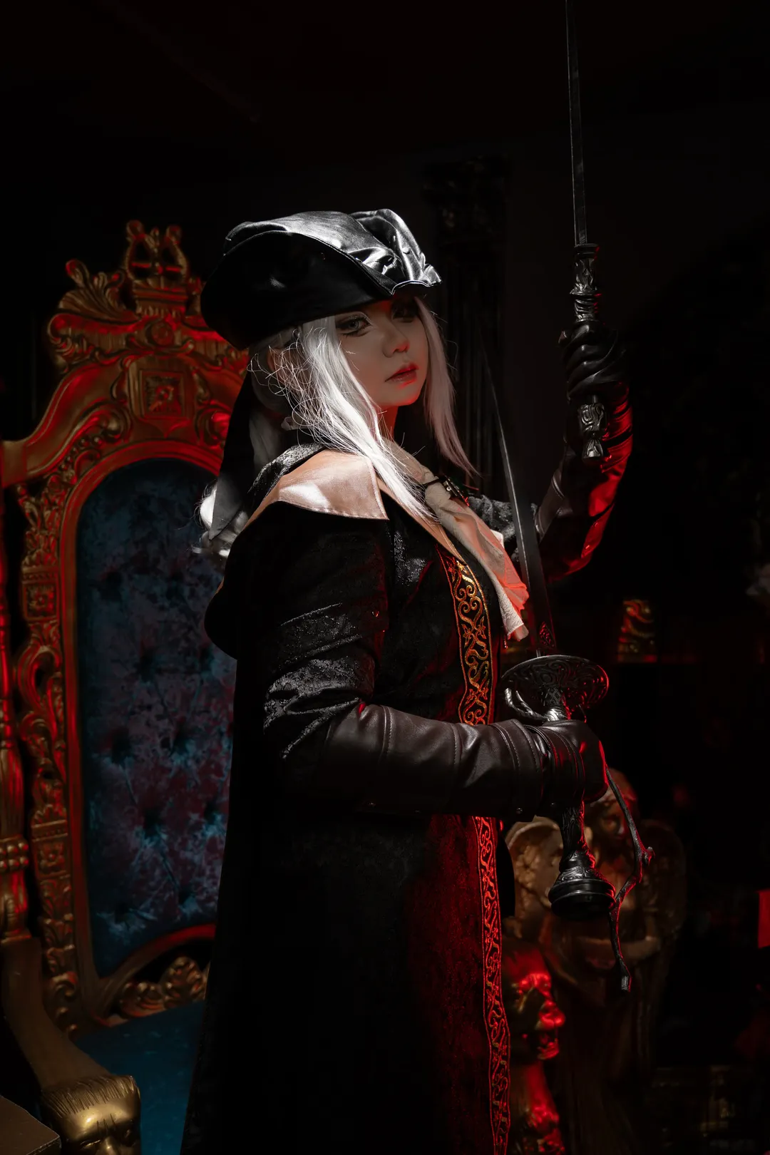 cosplay正片, 暗黑风摄影, 玛利亚cos, 血源诅咒, 索尼A7C2人像 - 第4张