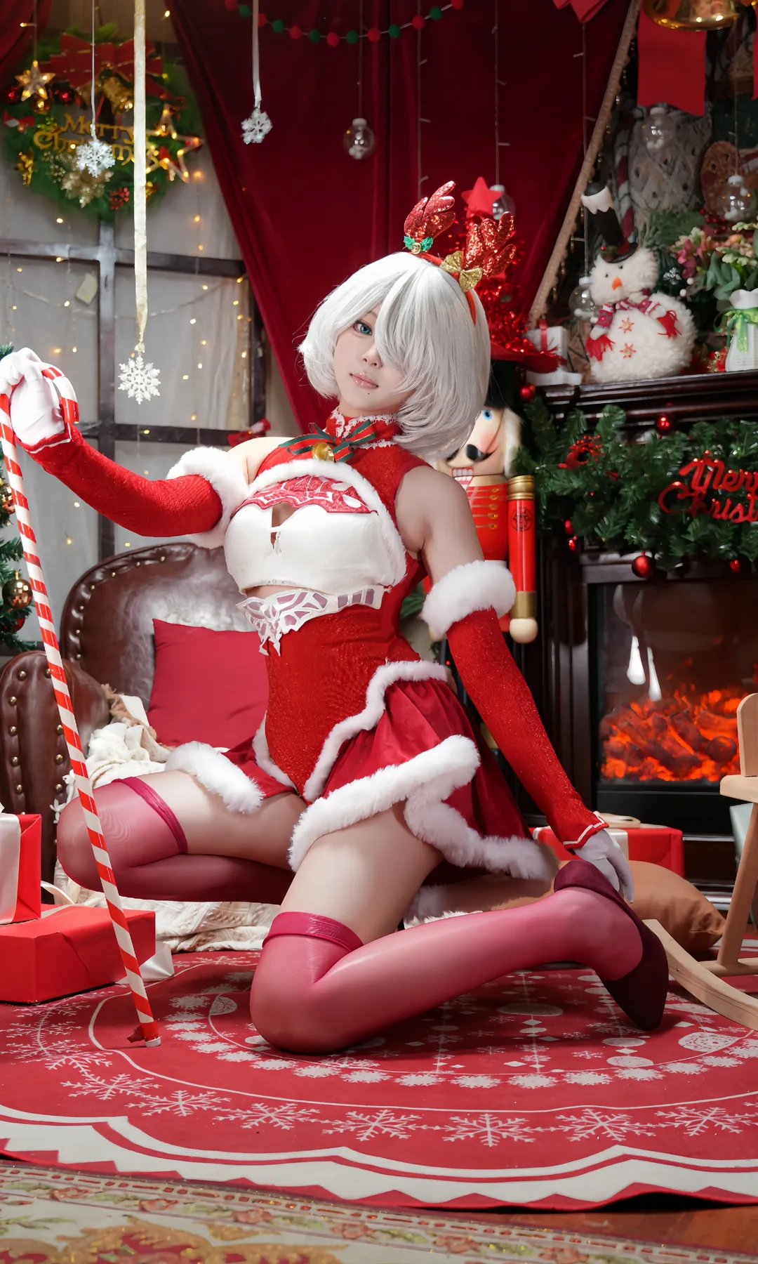 Cosplay photoshoot, Studio shoot, NieR:Automata, Christmas cosplay, 2B cosplay - Image 7