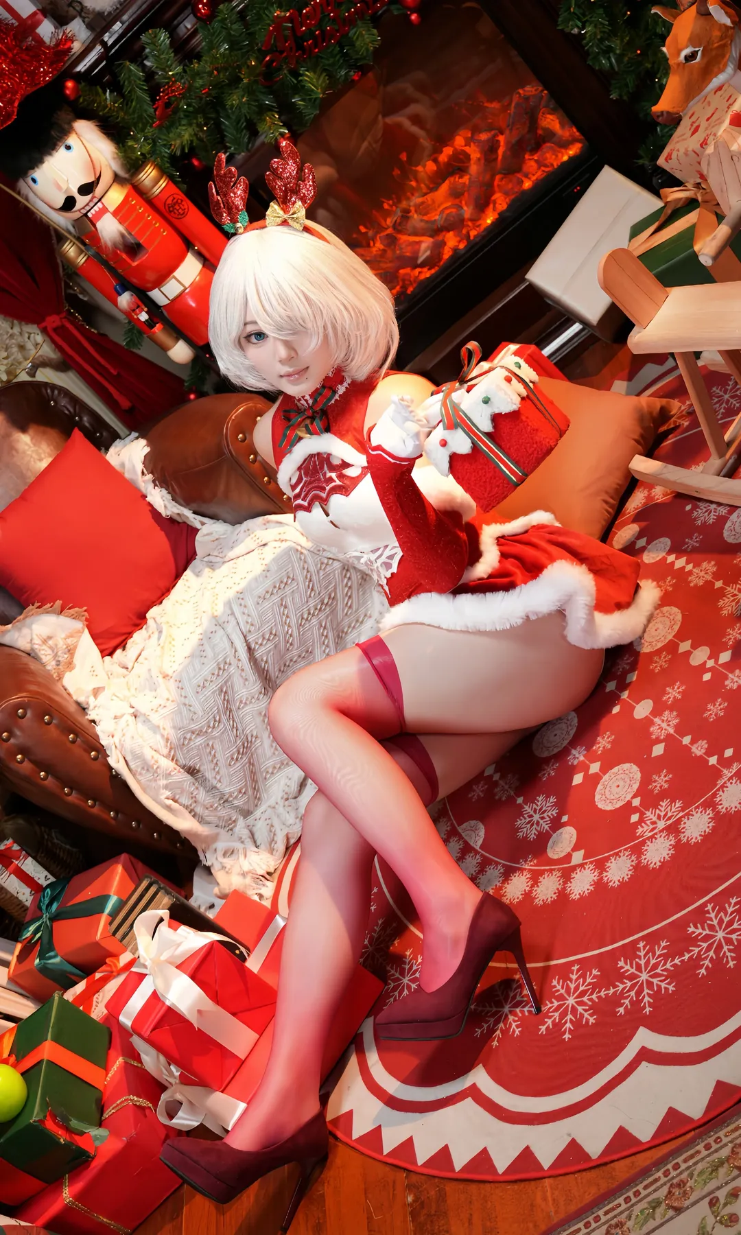 Cosplay photoshoot, Studio shoot, NieR:Automata, Christmas cosplay, 2B cosplay - Image 8