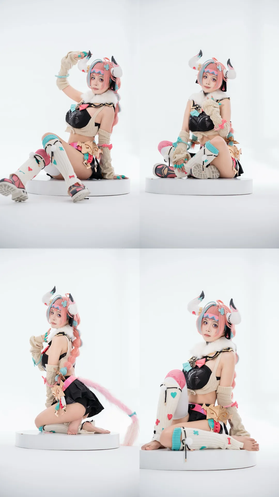 原神, コスプレ, ポーズ参考, ヴァレサ コスプレ, 白ホリ撮影 - 1枚目
