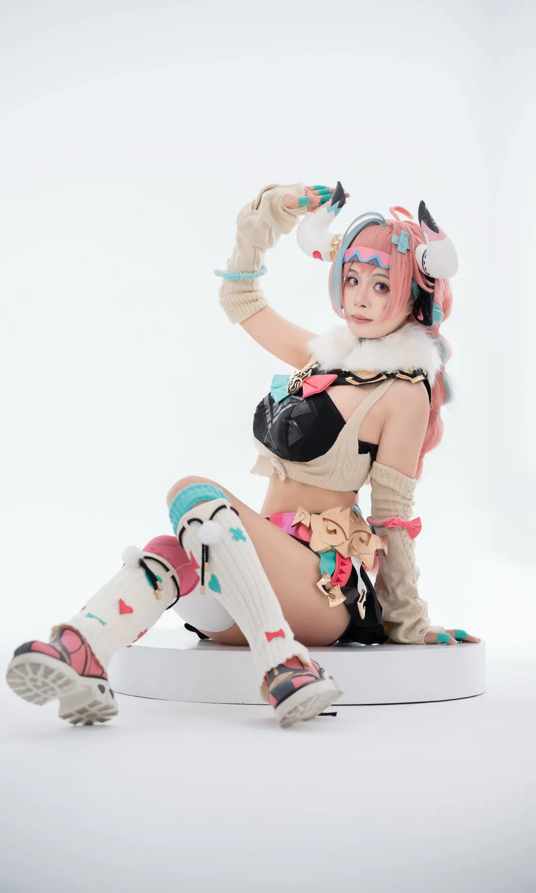 原神, cosplay, 动作参考, 瓦雷莎cos, 白棚摄影