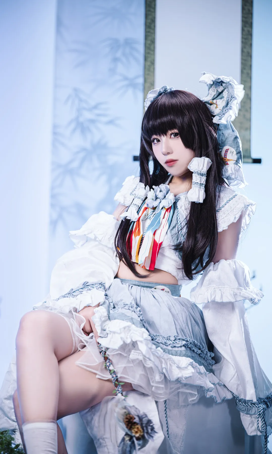 博丽灵梦cos, 东方Project, 动作参考, 青灵梦, cosplay摄影