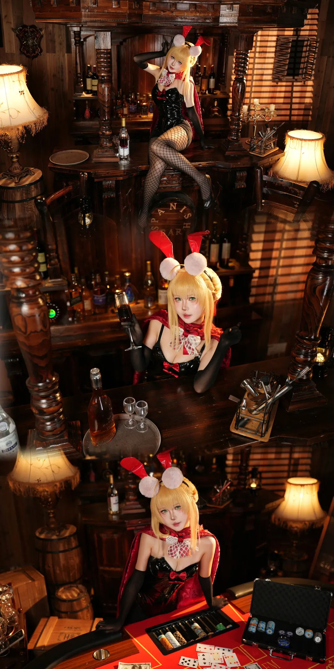 Fate/Grand Order, バニーガール, レトロバー, ネロ コスプレ, コスプレ撮影 - 1枚目