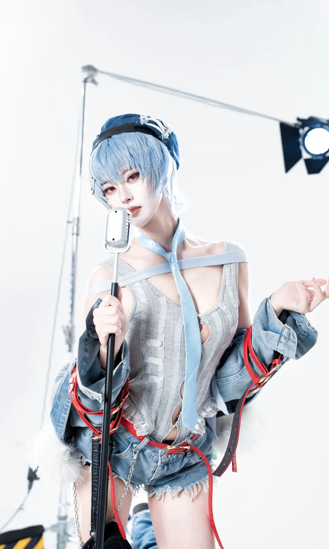 绫波丽cos, 动作参考, 新世纪福音战士, cosplay正片, 摇滚风穿搭 - 第6张