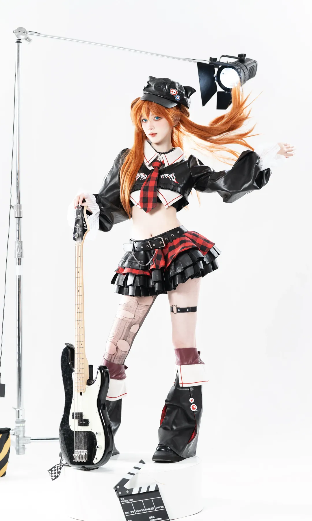 新世紀エヴァンゲリオン, アスカコスプレ, 新世紀エヴァンゲリオン, 白ホリ撮影, パンクロック風 - 1枚目