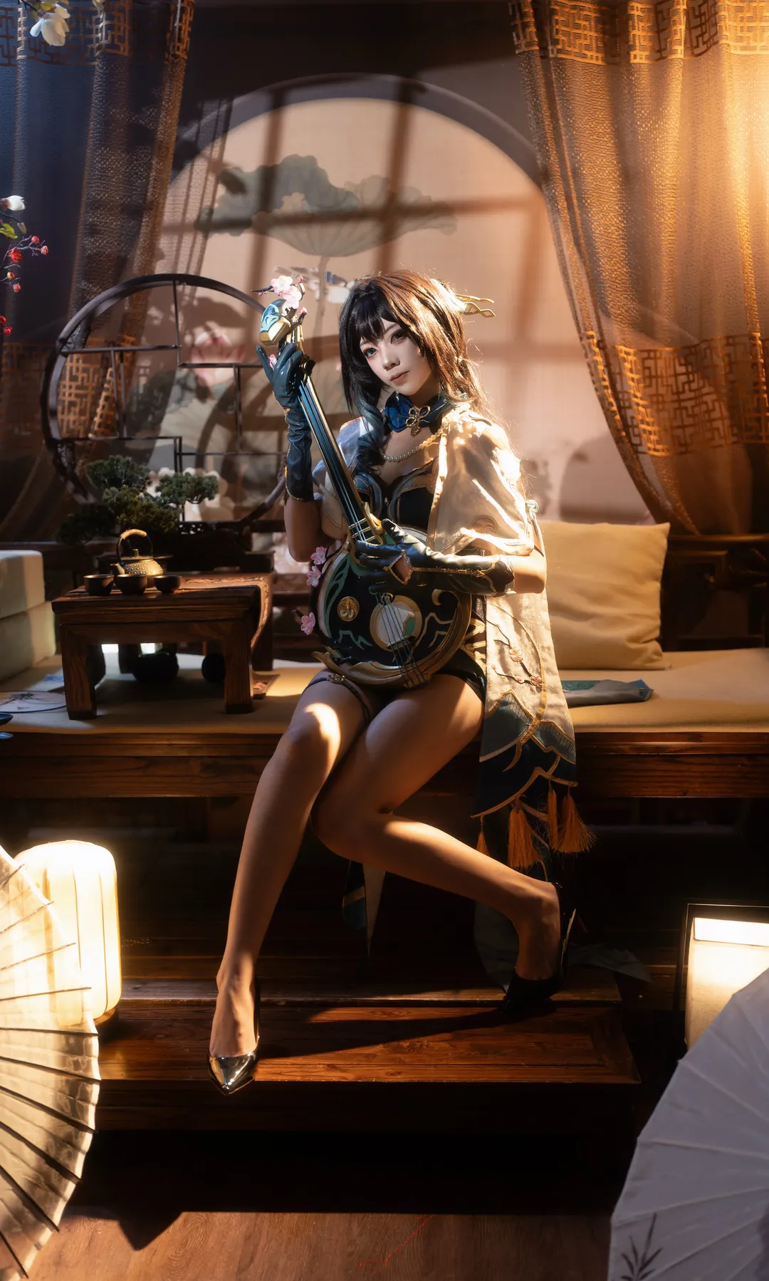 Roleplay, Ancient style photography, Honkai: Star Rail, Ruan Mei cosplay, Chinese-style cosplay
