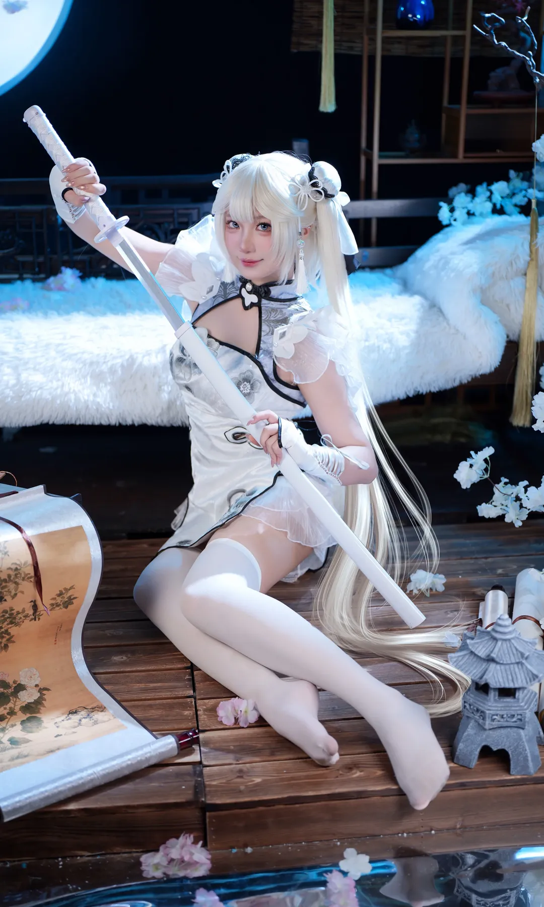 NARAKA: BLADEPOINT, 殷紫萍コスプレ, 玉髄の氷心, 中国風コスプレ, スタジオ撮影 - 4枚目
