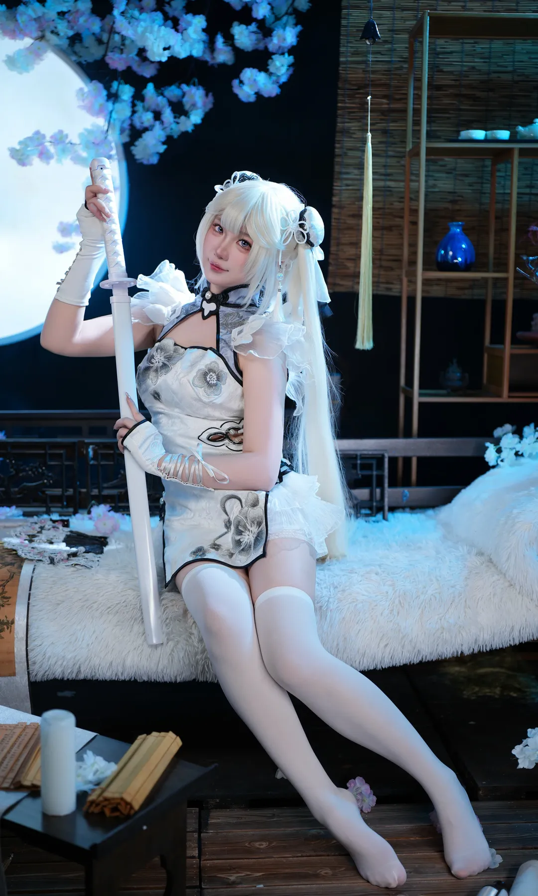 NARAKA: BLADEPOINT, 殷紫萍コスプレ, 玉髄の氷心, 中国風コスプレ, スタジオ撮影 - 5枚目
