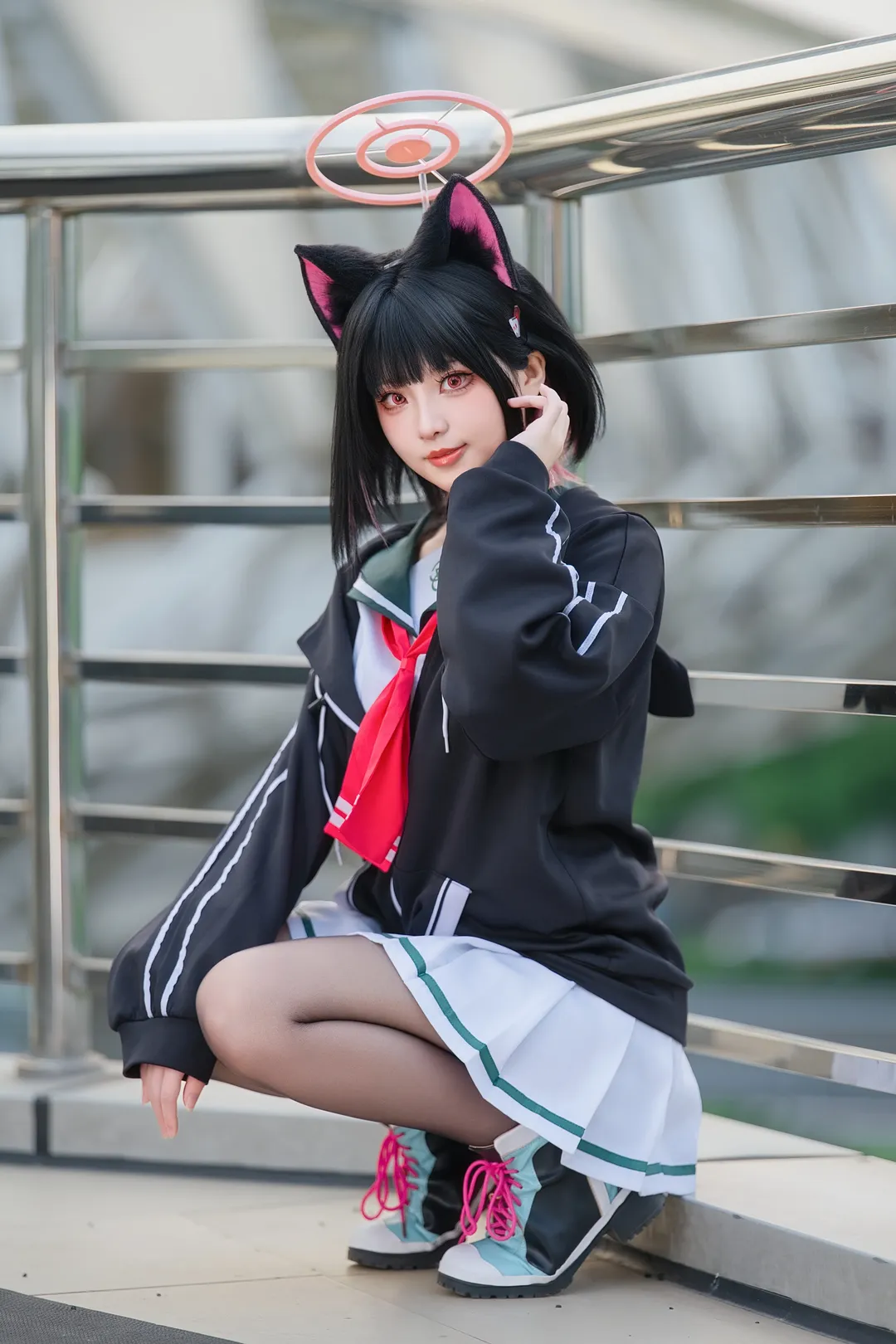 ブルーアーカイブ, 二次元コスプレ, 杏山カズサ コスプレ, コスプレ撮影, ロケーション撮影 - 4枚目