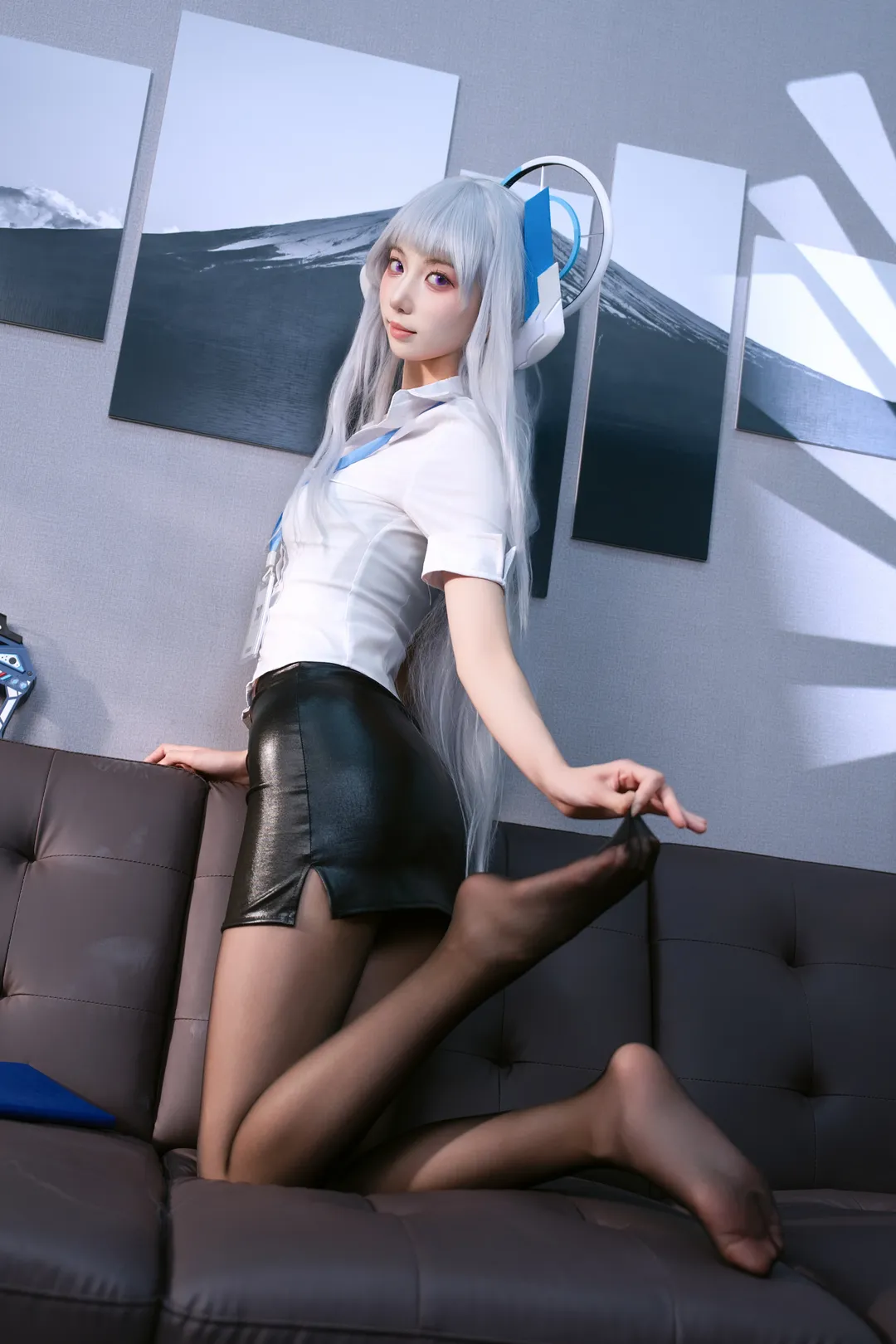 蔚蓝档案, 生盐诺亚cos, cosplay摄影, 二次元写真, 白衬衫穿搭 - 第1张