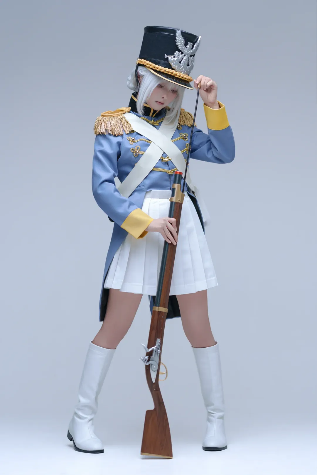 白毛cosplay, 胡桃夹子cos, 胡桃夹子, 古典军装, 仪仗队制服 - 第1张