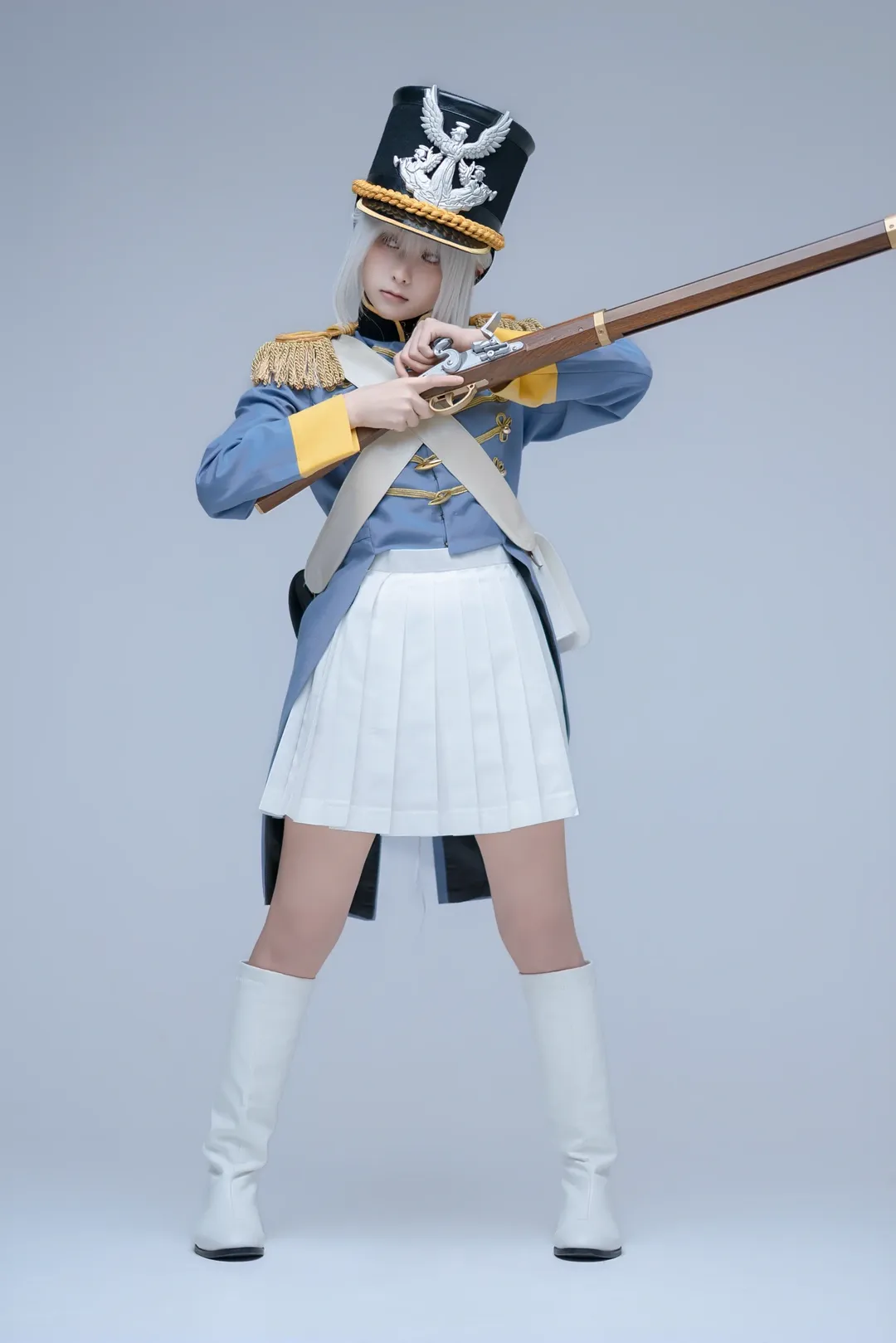 白毛cosplay, 胡桃夹子cos, 胡桃夹子, 古典军装, 仪仗队制服